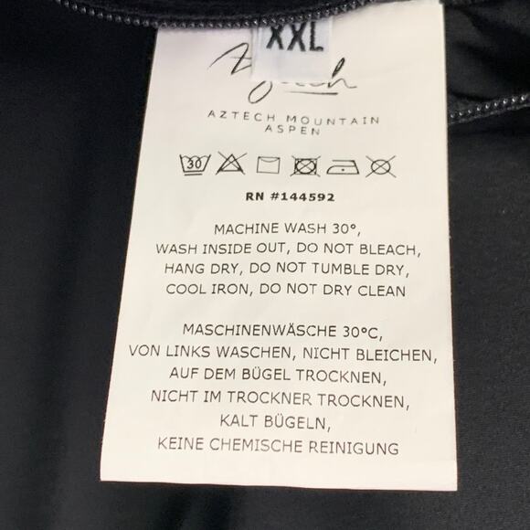 AZTECH Size XXL Black Quilted Polyamide Blend Snaps Coat - Picture 7 of 8